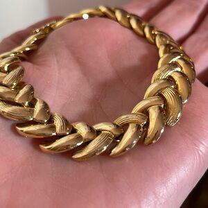 Vintage 1990 Gold Maximalism Heavy thick MobWife Bracelet